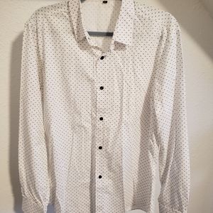White Patterned Dress Shirt
